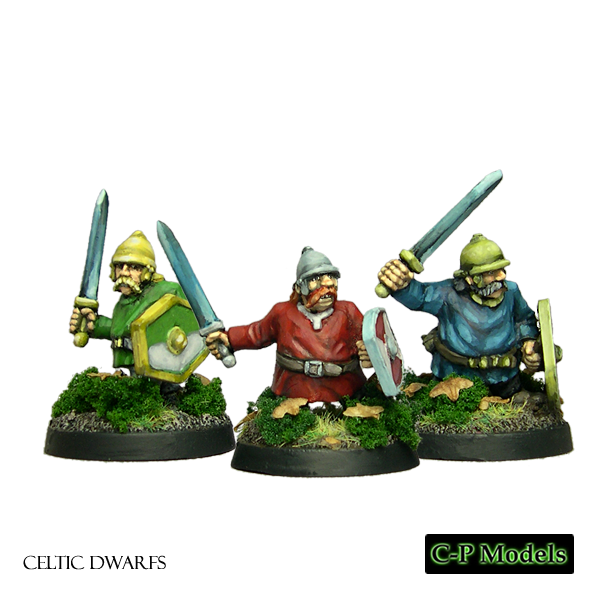 Celtic Dwarfs with helmet and tunic