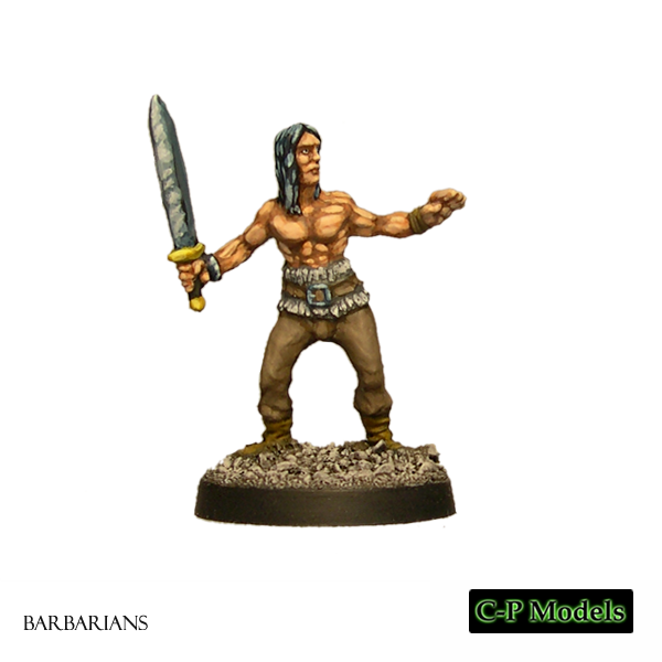 Tore barbarian with sword