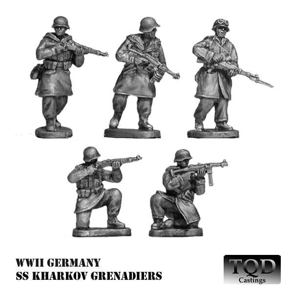 TQD GSK01 20mm Diecast WWII German Kharkov SS Grenadiers Hunkering MG42 Team 